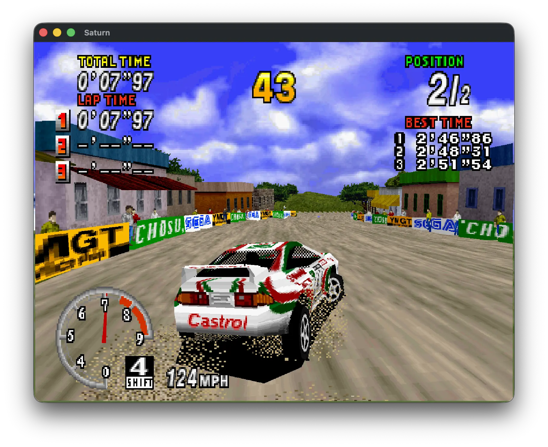 Sega Rally (4x) running in erings
